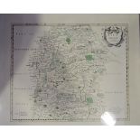 After Morden, coloured print, Map of Wil