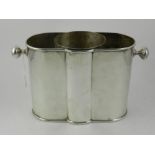 A silver plated wine/champagne cooler. H