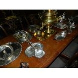 A large collection of sundry silver plat