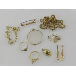 A collection of various yellow metal and