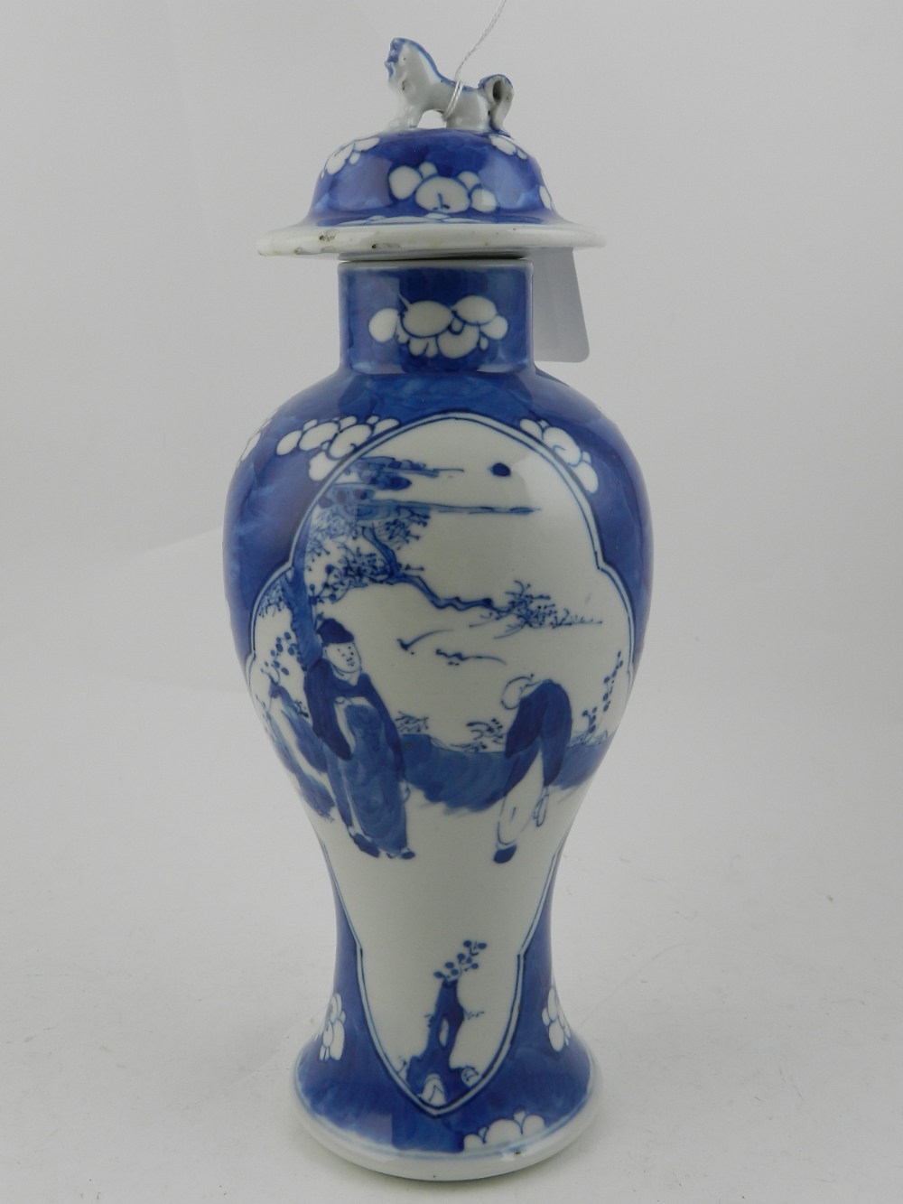 A 19th century Chinese blue and white ba