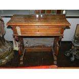 A Continental walnut scribes desk with s