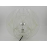 An unusual modernist perspex and nylon table lamp. H.28cm