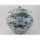 A Chinese blue and white ginger jar and