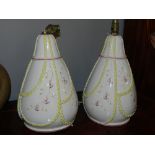 A pair of Italian porcelain table lamp b