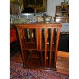 An Edwardian mahogany and satinwood cros