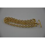 A 9ct gold watch chain, 10.3g.