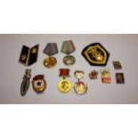 A small quantity of assorted Russian military and civil medallions, tunic badges etc.