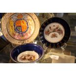 An Edward VII, Queen Alexander commemorative plate, 'A Kitchener, French' conquer or die bowl and a