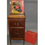 An Apollo oak cased cabinet gramophone, together with a small collection of 78rpm records, (qty)