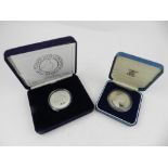 A Coronation Jubilee £5 2003 silver proofed coin, together with an other silver proofed coin,