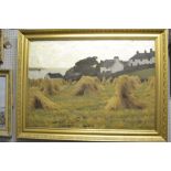 Anderson Hauver. A late 19th / early 20th century French school pastoral farming scene with cottages