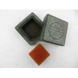 A Chinese soapstone seal