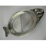 A silver plated fish tray.