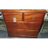 A Victorian mahogany chest fitted 2 short and 2 long drawers