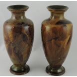 A pair of early 20th century Royal Doulton Foliage baluster shaped vase,