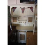 A Victorian style white painted pine dresser,