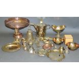 A collection of Victorian and later copper, brass and metalware,