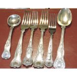 A Mappin and Webb silverplated Kings pattern canteen of flatware together with assorted other
