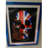 Ben Allen (Contemporary British school). 'Union Jack Skull', screen print.