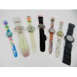 --WITHDRAWN-- A collection of Swatch watches (7), to include Scuba Jelly Bubbles, 1992,