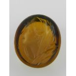 An unmounted glass intaglio by Nathanial Marchant (1739-1816),