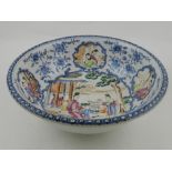 An 18th century Chinese Chien-Lung period export famille rose wash bowl,