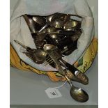 A gold plated Siamese cutlery service, with part ebonised handles,