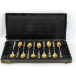 A cased set of 10 late 19th Century,