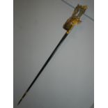 An Edwardian court sword and scabbard. L.