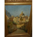 Early 20th century Continental school, study of a Mediterranean town, oil on canvas,