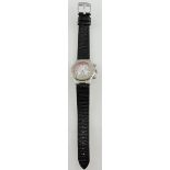 A Techno Marine ladies' wristwatch, with a steel case and diamond set bezel,