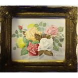 Nottage, (20th Century, British) Stil life studies of roses, two watercolours (one unframed).