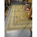 An early 20th Century kazak style fawn ground rug woven central octagonal medallion,