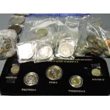 A collection of Gb and world coinage, Victorian to modern, including commemorative crowns,