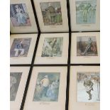 After Frank Reynolds, Dickensian Characters, twelve lithographs, 23 x 18cm, together with another,