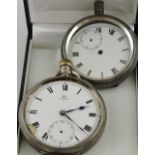 An early 20th Century Omega silver open faced pocket watch,