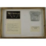 A box framed duralumin Zeppelin fragment stamped LZ127,