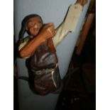 A Black Forest style hanging pirate figural study, pub decoration.