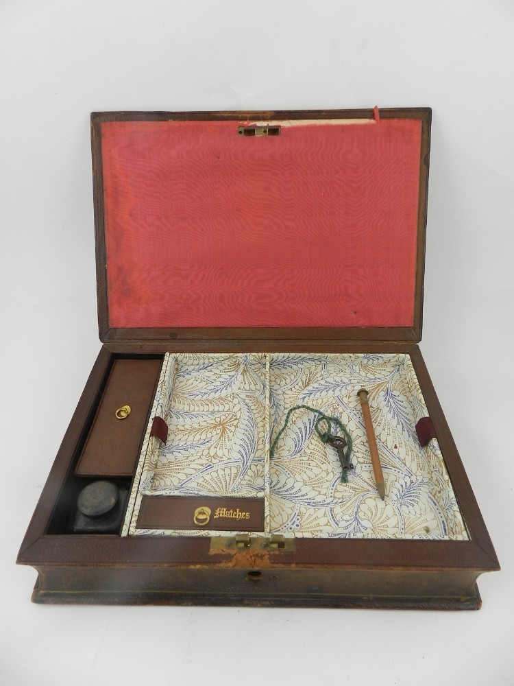 A leather fitted scribes box. - Image 2 of 2