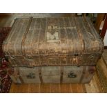 A pair of Victorian travelling trunks.
