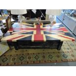 A 20th century rectangular low table,