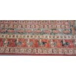 A Belgian Persian-design red ground carpet, approx. 12ft x 8ft.