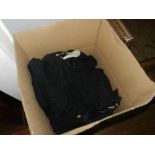 A box of various gentleman's theatrical costumes, to include waistcoats, cloaks, jackets,