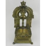 A 19th century Indian brass ornamental stand. H.