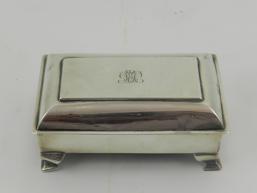 An Edwardian silver tabletop pin box,