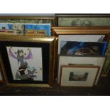 A large selection of prints and paintings.