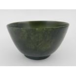 A Chinese spinach green jade bowl.H.