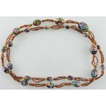 A Murano glass bead necklace,