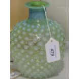 An opalescent glass vase with raised 'Bubble' body, H.